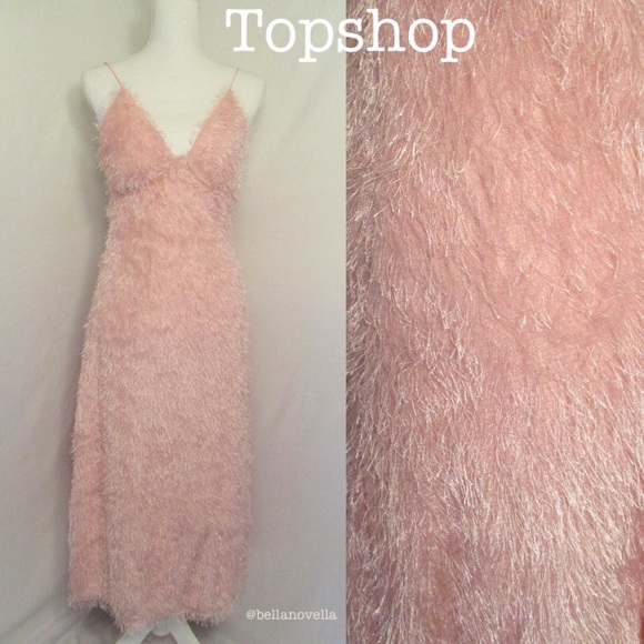 one shoulder fringe midi dress in pink